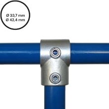 Konstrukční fitinka, spojka ocelových trubek pr. 33,7 mm | pr. 42,4 mm – redukční odbočka 101-B34/C42